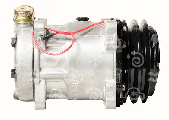 kompresor UNI SANDEN 7H15, řemenice 125 mm - 2GA, 12V, připojení V